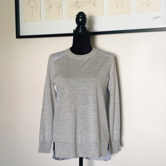 J. Crew Mixed Media Striped Merino wool sweater - Picture 8 of 9